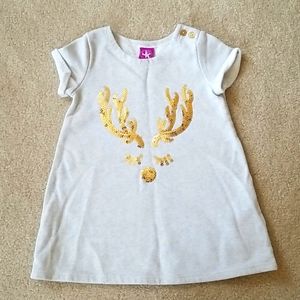 Girl's Tunic Shirt with Sequined Deer